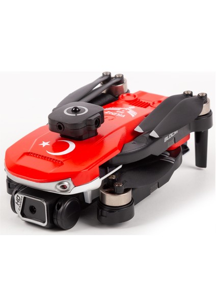 Heki Skymaster Fırçasız Motor, Çift Kameralı Engel Sensörlü Hobi Dronu (Kırmızı, 1 Bataryalı) modelleri