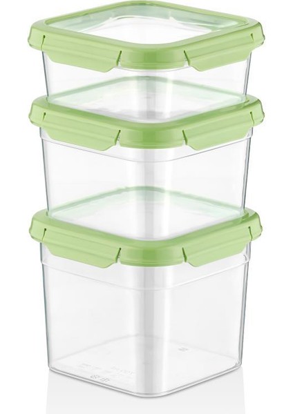 3'lü Set Loxo Sızdırmaz Saklama Kabı 700 -1000-1500 ml