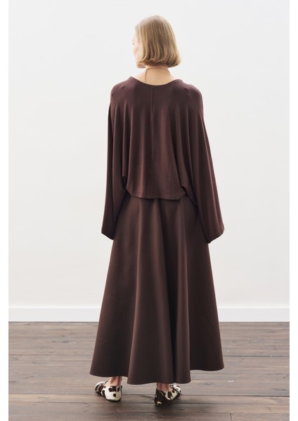 Kemer Detaylı Kloş Etek Acı Kahve fırsatları