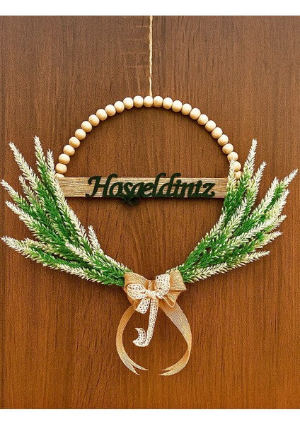 Beyaz Lavantalı Hoşgeldiniz Kapı Süsü & Jüt Paspas Seti Ev Hediyesi Kapı Önü Aksesuar Çelik Kapı fiyatları