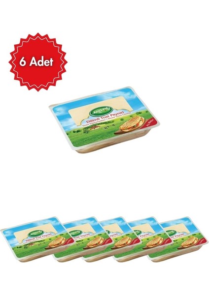 Dilimli Tost Peyniri 60 gr x 6 Adet – Tam Yağlı, Pratik Paket, Günlük Tazelik