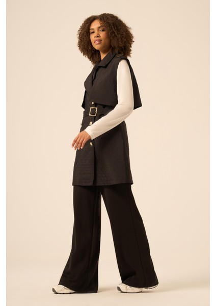 Bayan Kapitone Yelek Siyah 31240 fiyatları