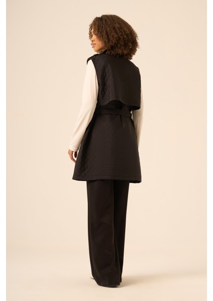 Bayan Kapitone Yelek Siyah 31240 indirimleri