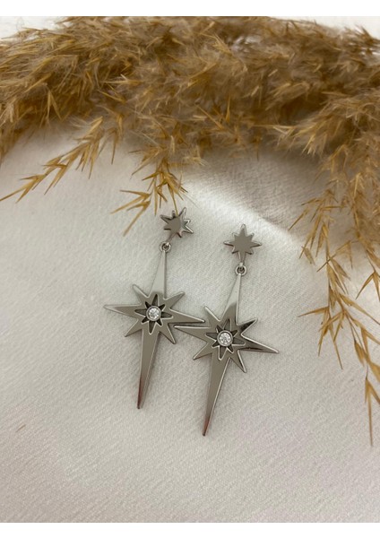 Şimal Yıldızı Xupıng Çelik Küpe