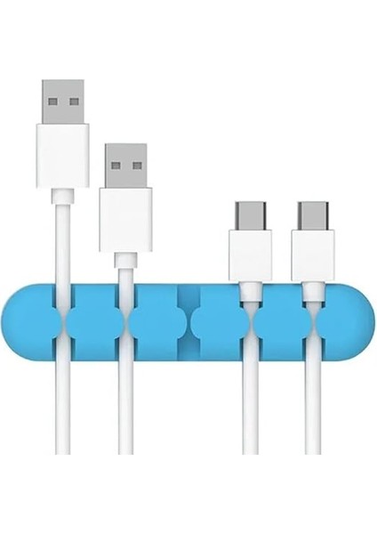 Yapışkanlı Kablo Düzenleyici Organizer Mavi fırsatları