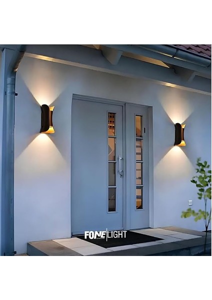 Technologies Çift Yönlü Iç ve Dış Mekan Aplik - Modern Bahçe Aplik - Alüminyum Duvar Aydınlatma Armatürü - Paslanmaz Toz ve Su Geçirmez Dekoratif LED Aplik (Gold - Siyah) fırsatları