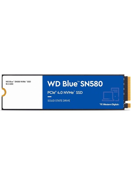 SN580 2 Tb 4150/4150/MB/S 2280 M2 Pcıe Gen4 Nvme SSD WDS200T3B0E