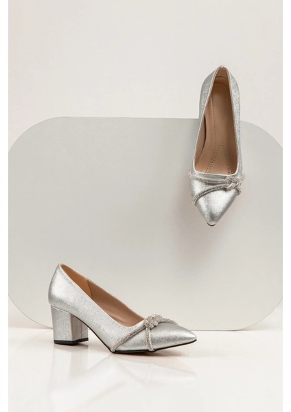 Gri Taşlı Topuklu Ayakkabı/kadın Kalın Kısa Topuklu Ayakkabı/şık Kırçıllı Taşlı Topuklu Ayakkabı