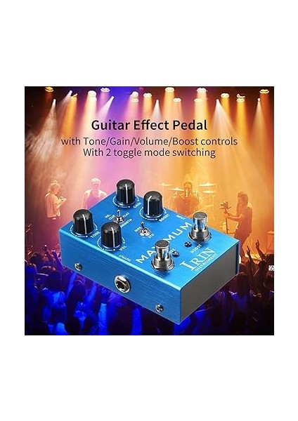 Overdrive Gitar Efekt Pedalı 2 Geçiş Modu Anahtarı Ton/kazanç/ses/güçlendirme Kontrolleri Elektrik Gitar Için - Mum Mavi fırsatları