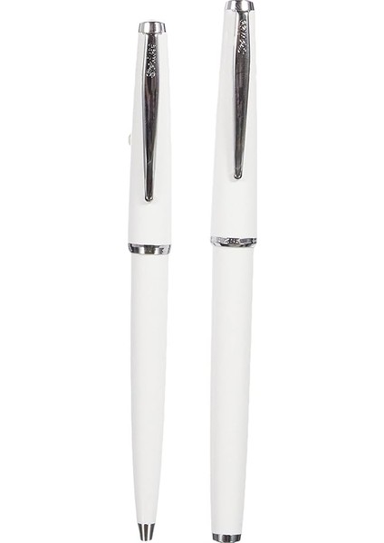 Vintage 33 Dolma Kalem & Tükenmez Kalem Takım Beyaz