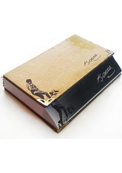 Defter Bloknot-El Yapımı Kalın Kapak Özel Açılı Kesimli