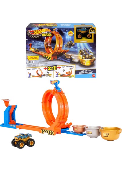 Trucks Döngü ve Takla Bigfoot Oyun Hot Trucks Döngü ve Takla Bigfoot Oyun ve Metal Bigfoot Oyuncak Aracı JBX64