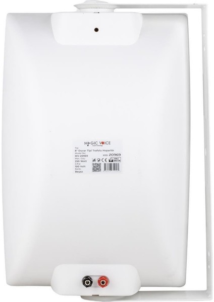 MV-20969 Iki Yollu 8'' 20CM 250W 100V Trafolu Beyaz Hoparlör modelleri