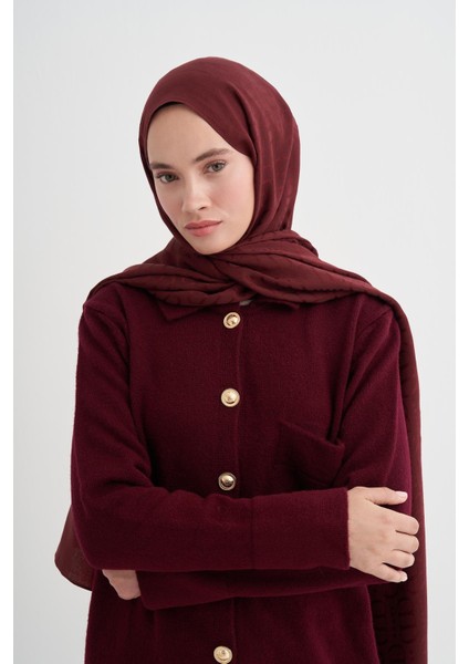 Luxe Desen Liora Pamuk Şal Bordo fırsatları