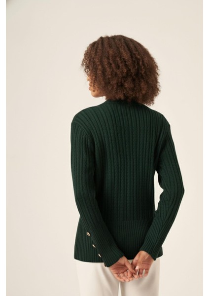 Kadın Saç Örgü Hırka Zümrüt 25237