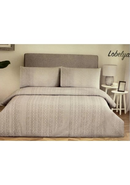 Nev Lobelya Gri Tek Kişilik Nevresim Takımı