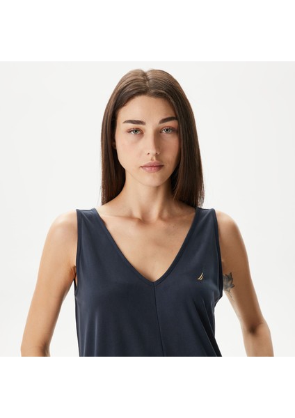 Kadın Siyah Relaxed Fit V Yaka T-Shirt fırsatları