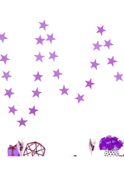Mor Sıralı Yıldız Parti Süsü
