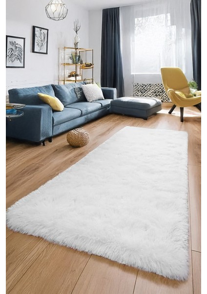 Beyaz Post Peluş Yumuşak Yıkanabilir Kaymaz Dot Taban Antibakteriyel Salon Koridor Çocuk Halısı fiyatları