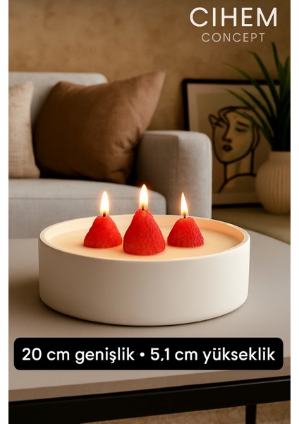 Strawberry Flame - Dev Boy Çilek Figürlü Çilek Kokulu Doğal Mum Kasesi fiyatları