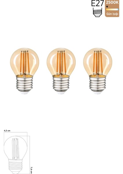 LED Ampul 6W 2500K E27 (Gün Işığı) Erd-43