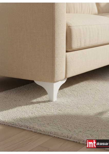 Cedar 12 cm Koltuk Yatak Odası Tv Ünitesi Konsol ve Sehpa Genç ve Çocuk Odası Ayağı Beyaz indirimleri