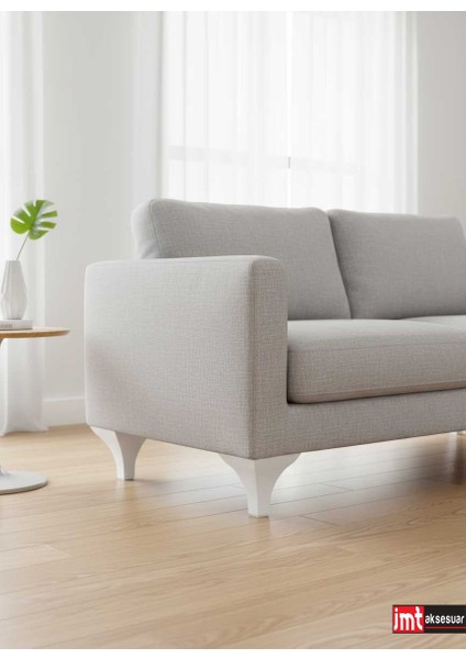 Cedar 12 cm Koltuk Yatak Odası Tv Ünitesi Konsol ve Sehpa Genç ve Çocuk Odası Ayağı Beyaz