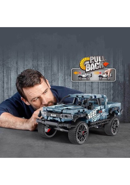 Çek Bırak Mavi Pick Up – Yapım Parçalı Suv Oyuncak 463 Parça fırsatları