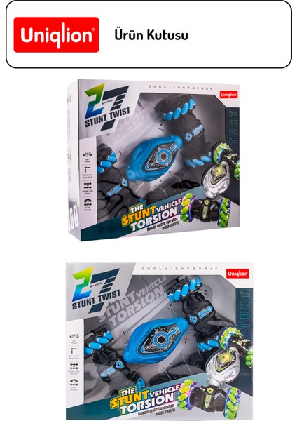 Uzaktan Kumandalı Çift Yönlü 360 Dönebilen Rgb Işıklı Akrobat Araba modelleri