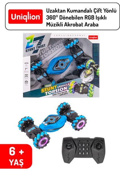 Uzaktan Kumandalı Çift Yönlü 360 Dönebilen Rgb Işıklı Akrobat Araba fırsatları