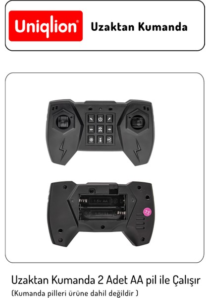 Uzaktan Kumandalı Çift Yönlü 360 Dönebilen Rgb Işıklı Akrobat Araba