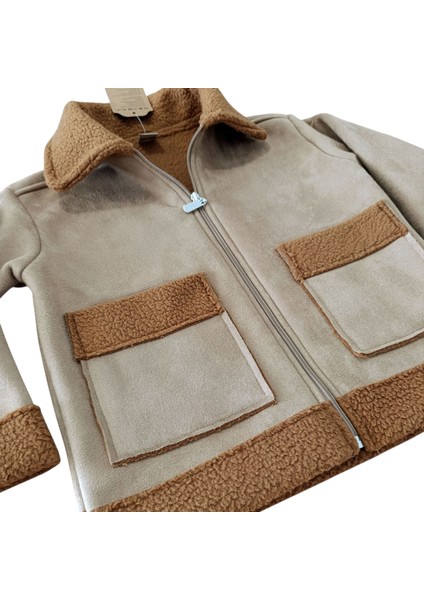 Unisex Süet Kürk Astarlı Çocuk Mont fırsatları