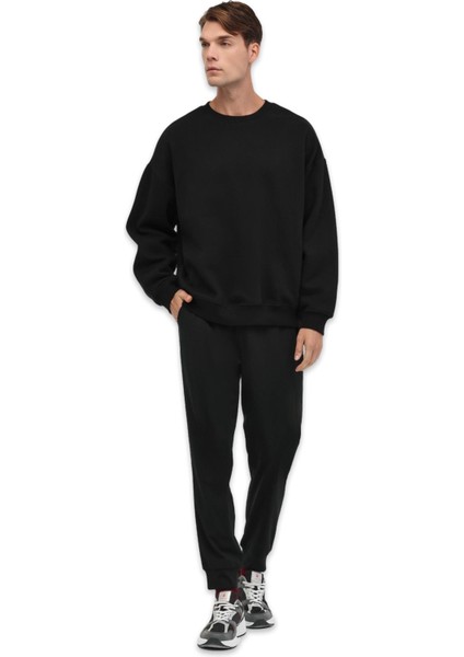 5W MB Ros 16HS108 5pr Sweat Siyah Erkek Sweatshirt modelleri