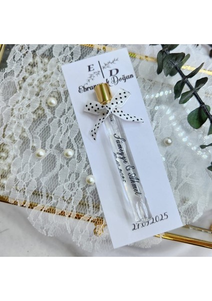 15 Adet Cam Fısfıs Kolonya Şişesi Nikah Nişan Hediyelik