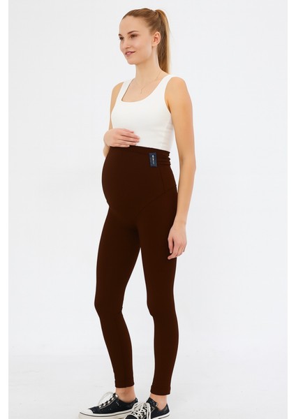Ayarlanabilir Yüksek Bel Esnek Toparlayıcı ve Sıkılaştırıcı Hamile Tayt Kahverengi fiyatları