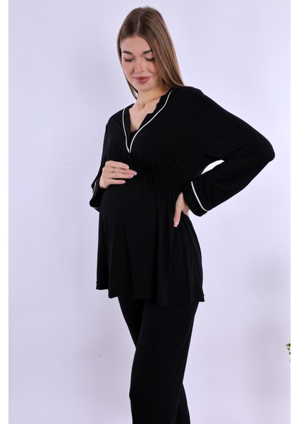 Siyah Hamile Lohusa Pijama Takımı indirimleri