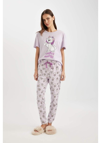 Fall In Love Aristocats Kısa Kollu Pijama Takımı B6186AX24SP