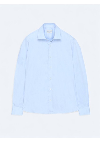 Mavi Regular Fit Dokuma Klasik Pamuk Karışımlı Gömlek