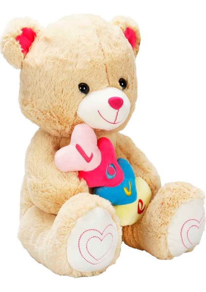 Kalpli Peluş Ayı 45 cm - Açık Kahverengi fiyatları