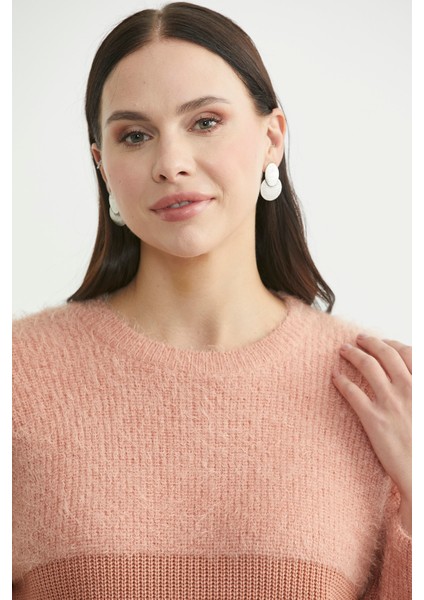 Oversize Yumuşak Dokulu Triko Kazak - Gül Kurusu modelleri