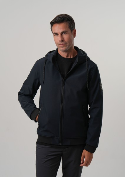 Sılva Erkek Mont Kapüşonlu Softshell Ribanalı Mont