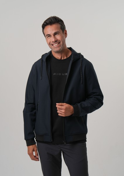 Sılva Erkek Mont Kapüşonlu Softshell Ribanalı Mont modelleri