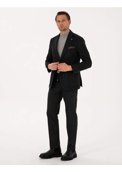Erkek Antrasit Slim Fit Ceket 50313336-VR006 fırsatları