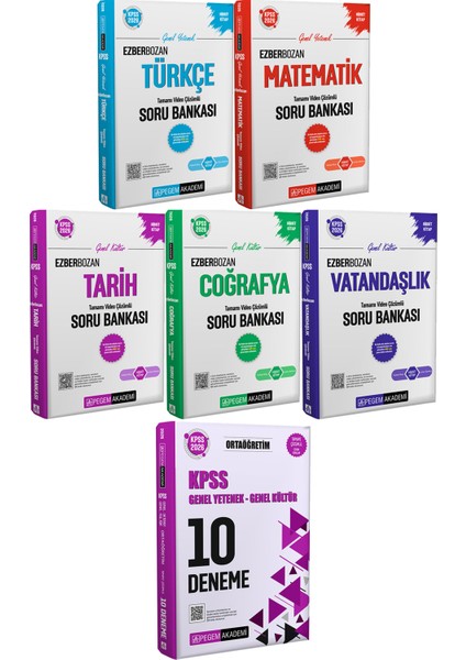 Ezberbozan Türkçe Matematik Tarih Coğrafya Vatandaşlık Soru - 2026 Kpss Ortaöğretim Çözümlü 10 Deneme