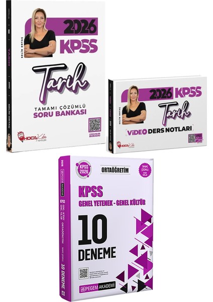 2026 Kpss Tarih Çözümlü Soru Bankası ve Video Ders Notları - 2026 Kpss Ortaöğretim Çözümlü 10 Deneme