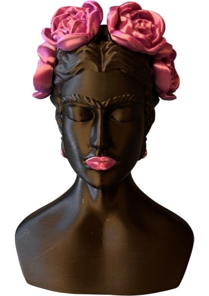 Frida Kahlo Büstü (Mor) 3D Baskı Dekoratif Obje – Modern Ev ve Ofis Dekoru - El Işçiliği Ile Boyama fırsatları