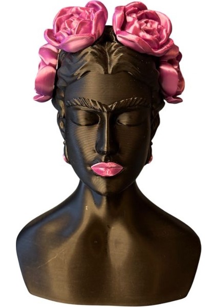 Frida Kahlo Büstü (Mor) 3D Baskı Dekoratif Obje – Modern Ev ve Ofis Dekoru - El Işçiliği Ile Boyama indirimleri