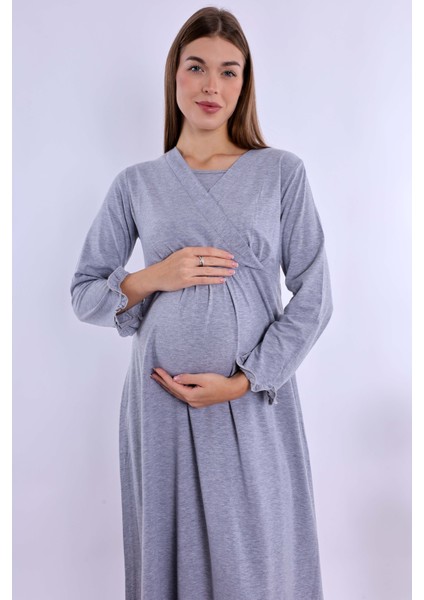 Gri Hamile Lohusa Gecelik fiyatları