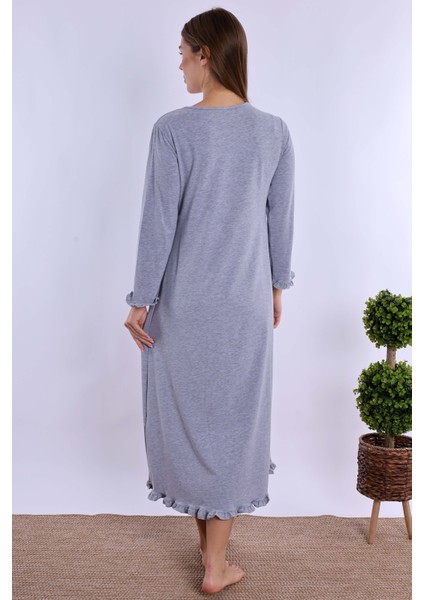 Gri Hamile Lohusa Gecelik modelleri