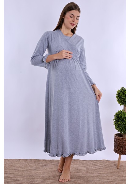 Gri Hamile Lohusa Gecelik indirimleri